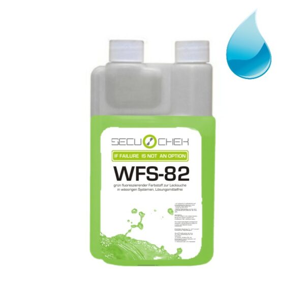 UV dye dosing bottle WFS-82 with green fluorescence for leak detection in professional quality