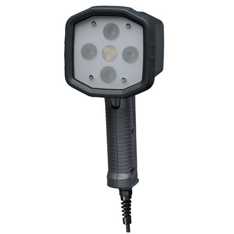 Front view of the UVS365-H1A-12-W-FL UV-LED handlamp with white light dimming. Leak detection for professionals (leak detection system)